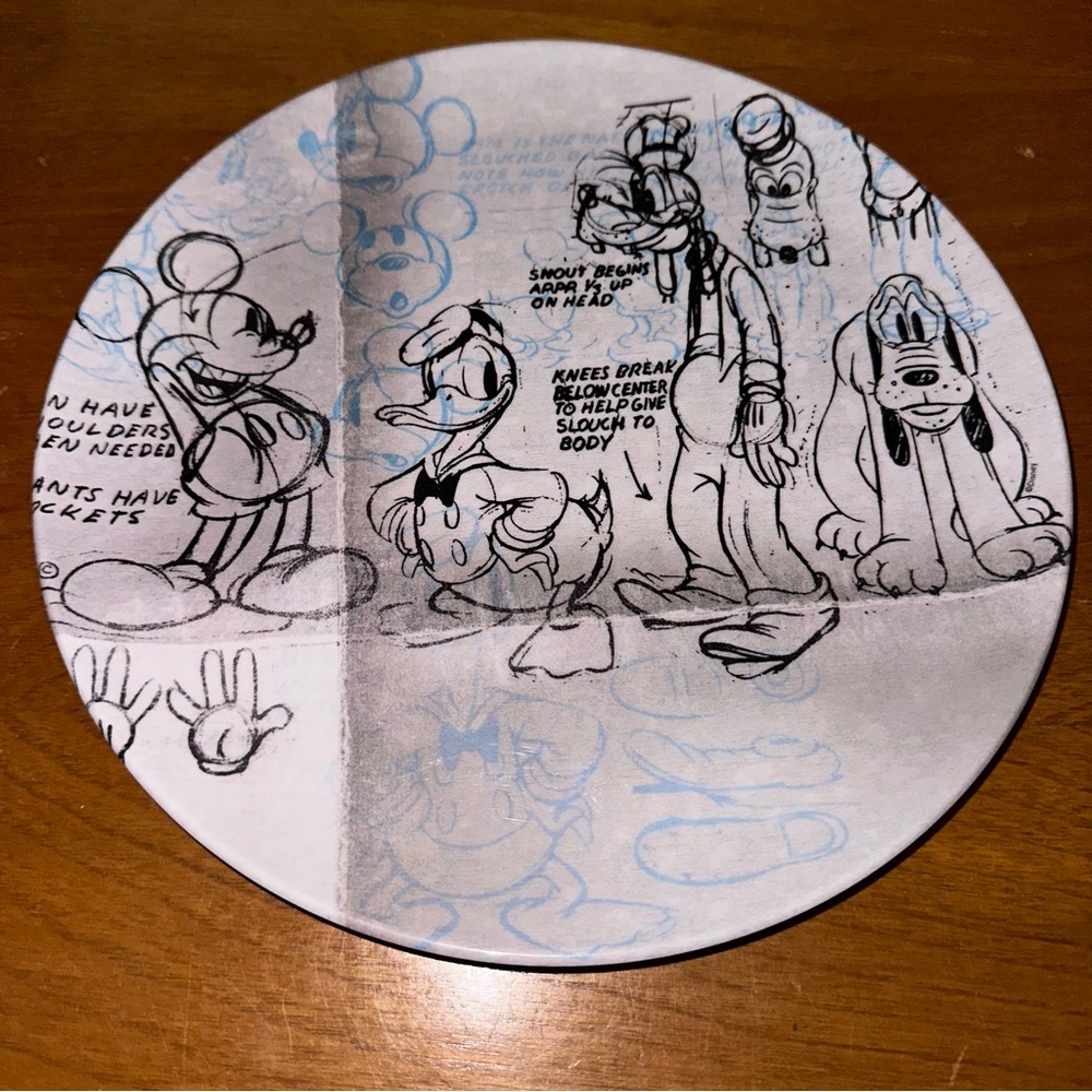 Zak! Designs Disney sketch melamine plate
